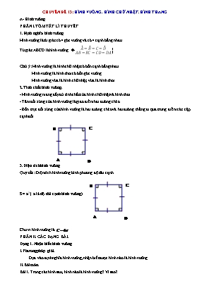 Chuyên đề Toán Lớp 6 - Chuyên đề 13 Hình vuông. Hình chữ nhật. Hình thang (Có lời giải chi tiết)